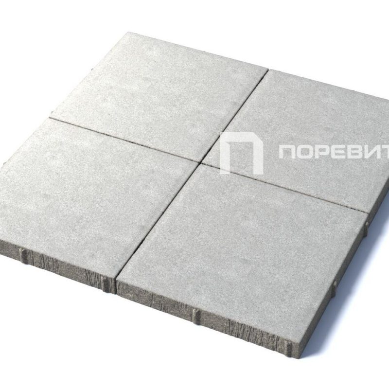 Тротуарная плитка Квадрат 500х500, белый