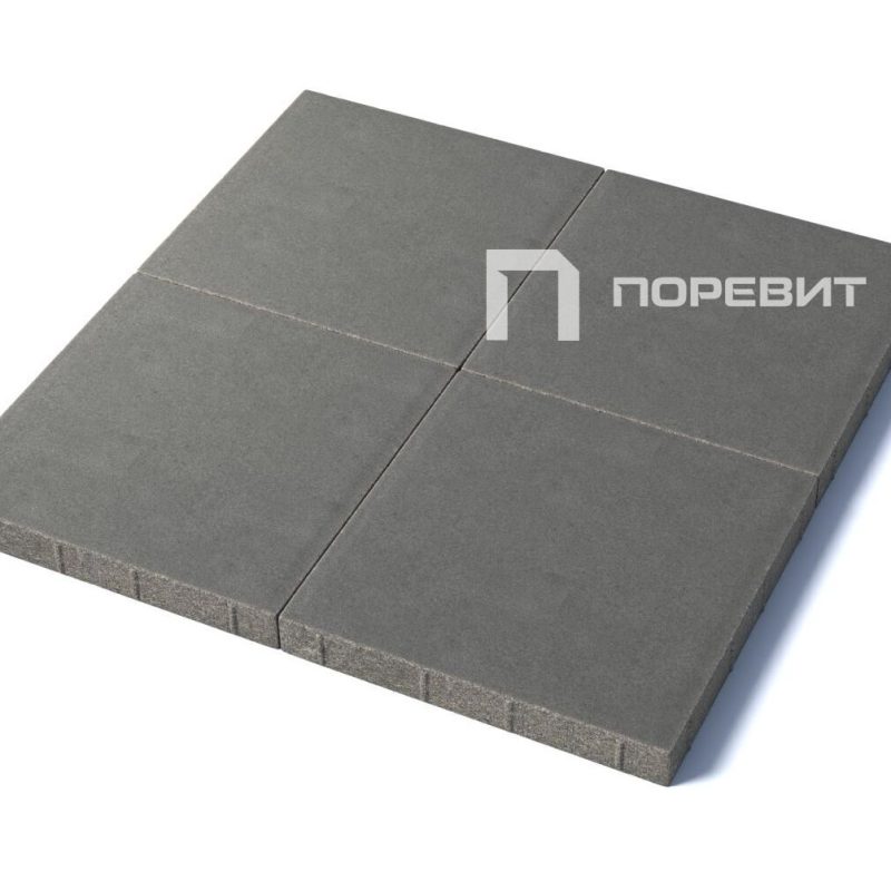 Тротуарная плитка Квадрат 500х500, серый