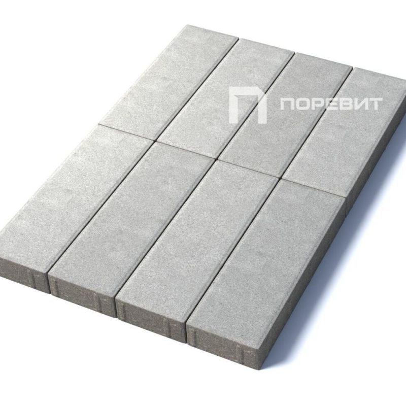 Тротуарная плитка Паркет 600х200, белый