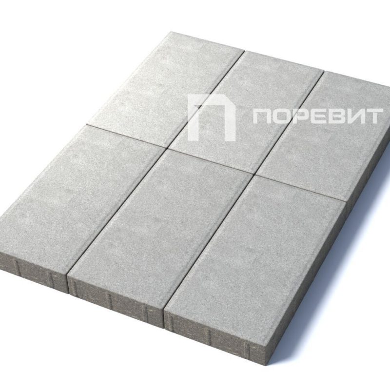 Тротуарная плитка Прямоугольник 600х300, белый