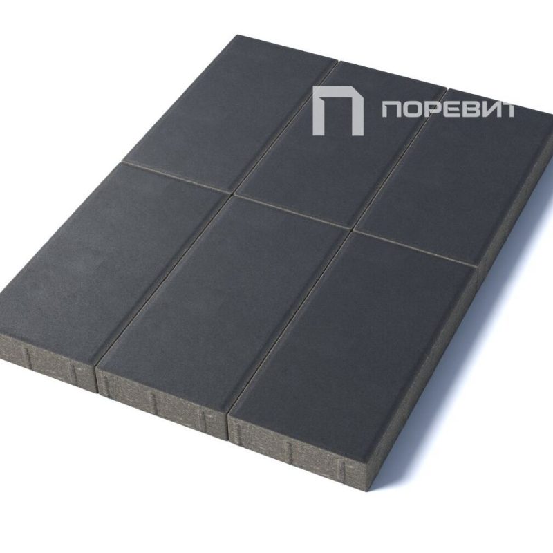 Тротуарная плитка Прямоугольник 600х300, черный