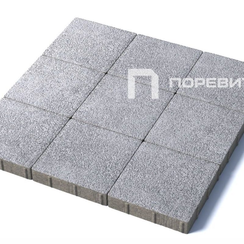 Тротуарная плитка Квадрат 300х300, гранит, белый