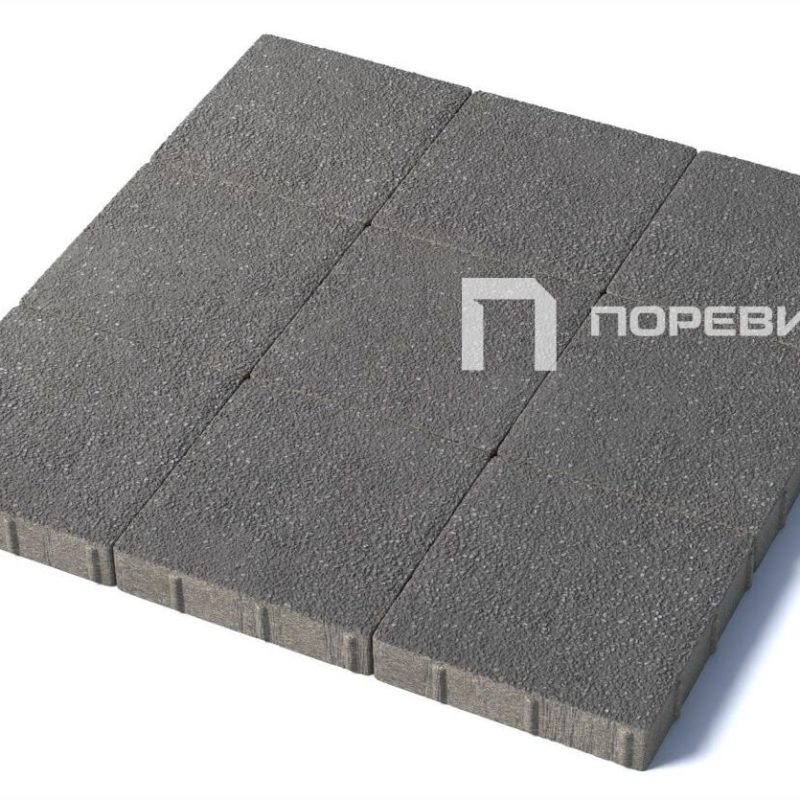 Тротуарная плитка Квадрат 300х300, гранит, серый