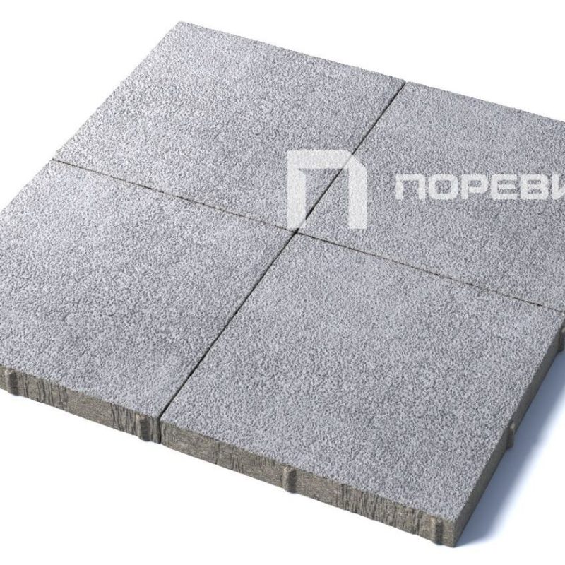 Тротуарная плитка Квадрат 500х500, гранит, белый