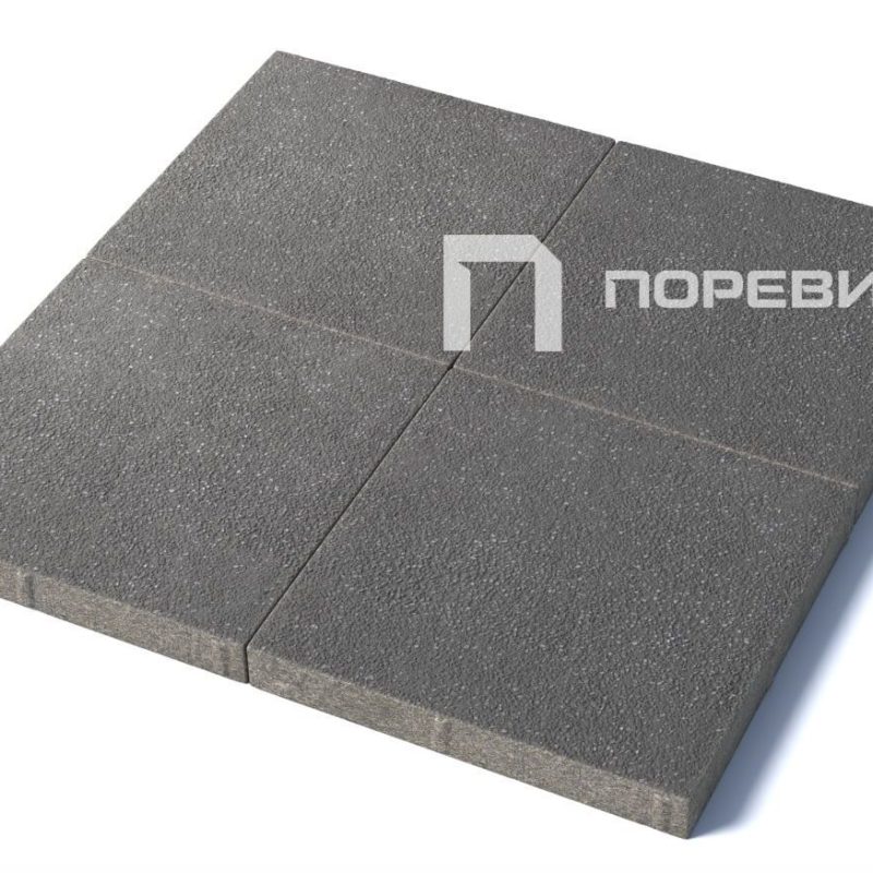 Тротуарная плитка Квадрат 500х500, гранит, серый