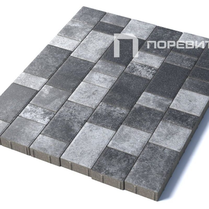 Тротуарная плитка Старый город, гранит, Антрацит