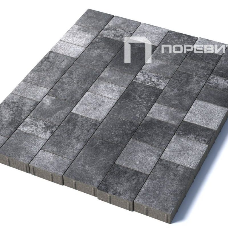 Тротуарная плитка Старый город, гранит, Антрацит