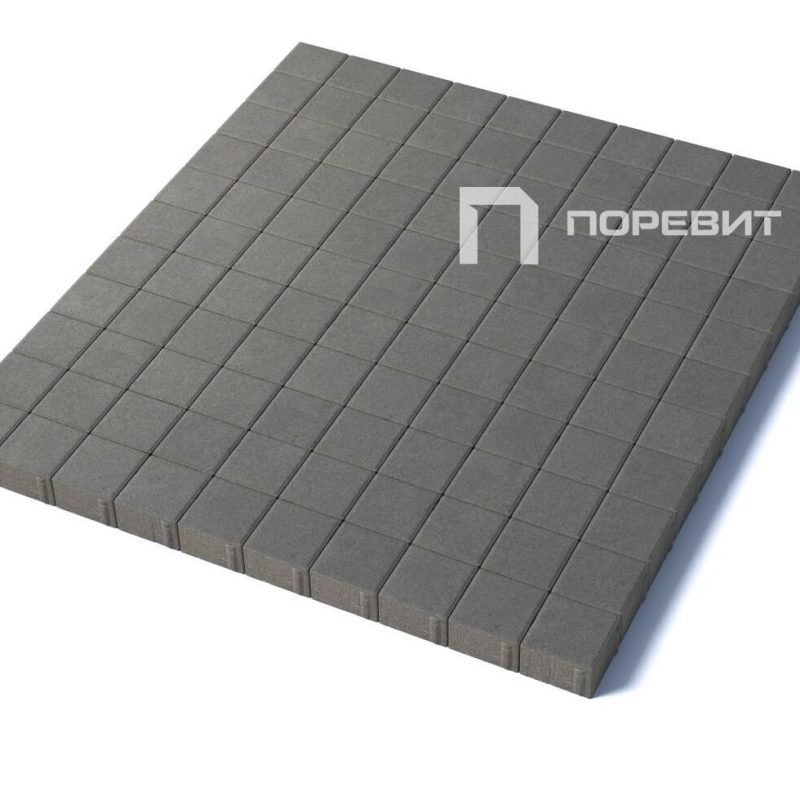 Тротуарная плитка Квадрат 100х100х60 мм, серый
