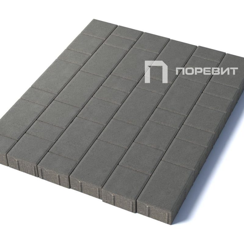 Тротуарная плитка Старый город, 80 мм, серый