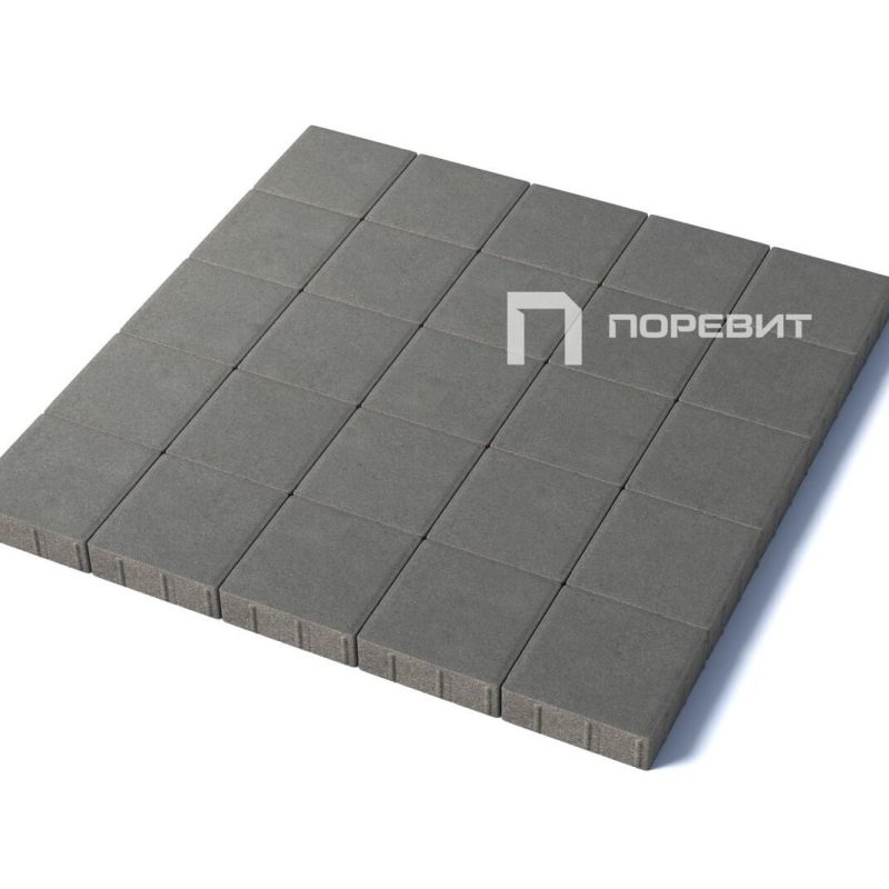 Тротуарная плитка Квадрат 200х200х60 мм, серый
