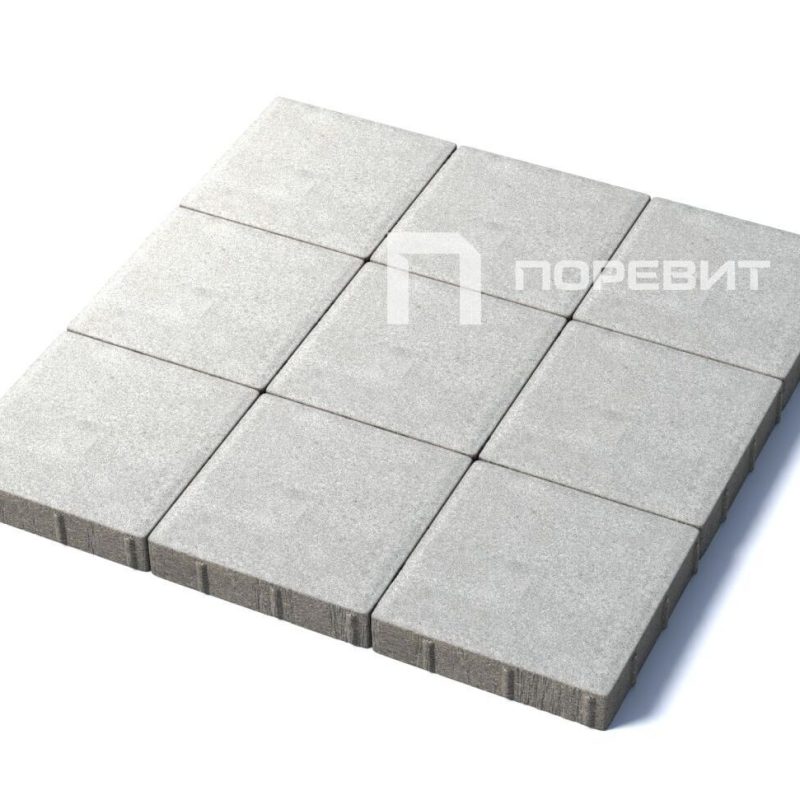 Тротуарная плитка Квадрат 300х300х60 мм, белый