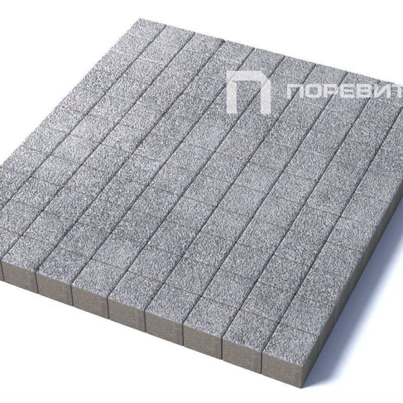 Тротуарная плитка Квадрат 100х100х80 мм, гранит, белый